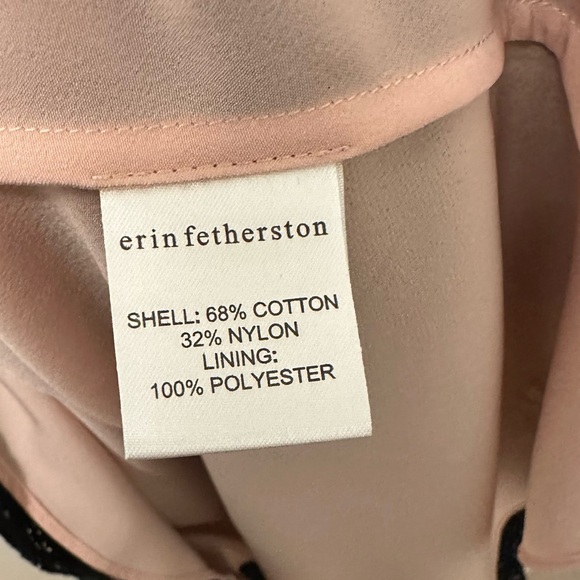 Erin Fetherston Black Lace Pink Fit Flare Mini Cocktail Dress 8 sleeveless party - Picture 9 of 10